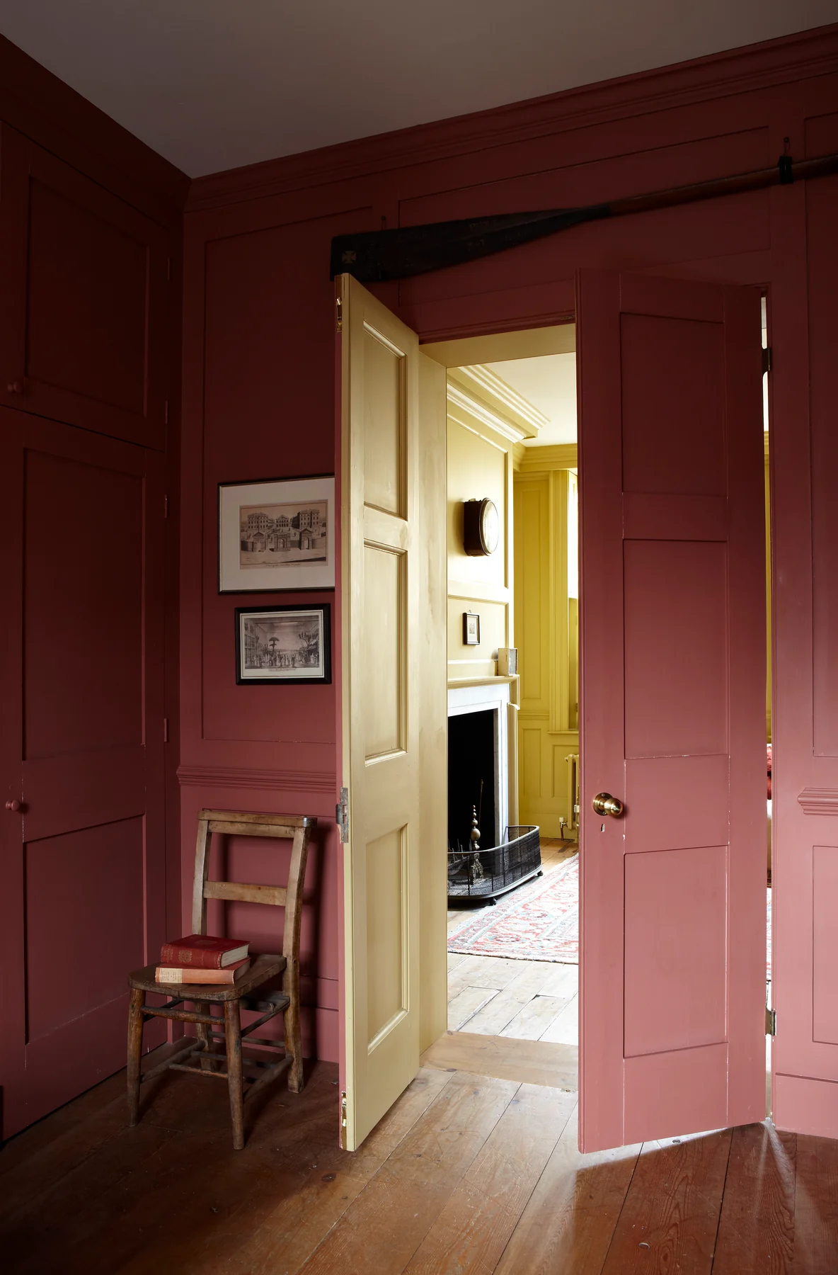 Farrow & Ball: Octagon Yellow, Book Room Red