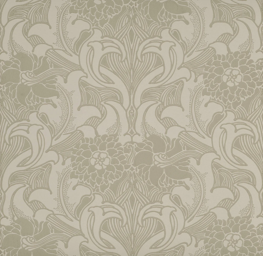 Dahlia Scroll — French Grey