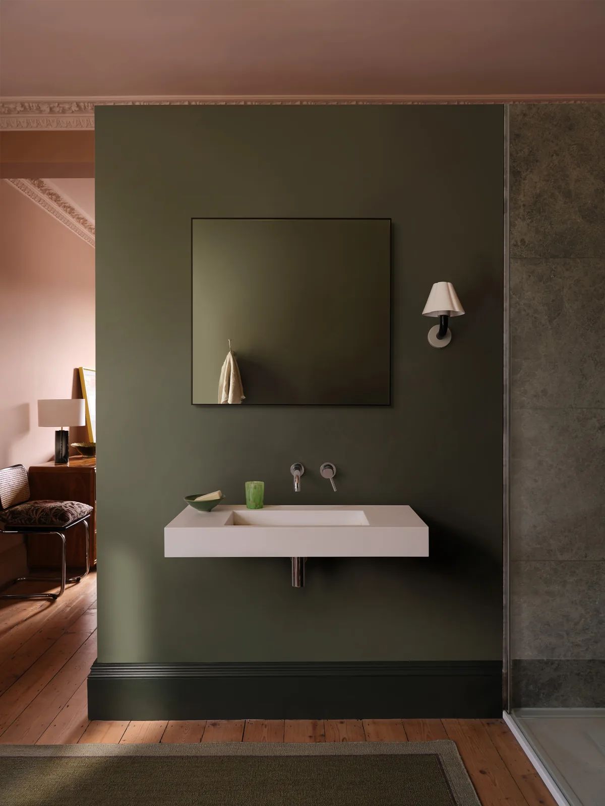Plaster III, Roben’s Honour, Hornblende, Stable Green — Paint & Paper Library